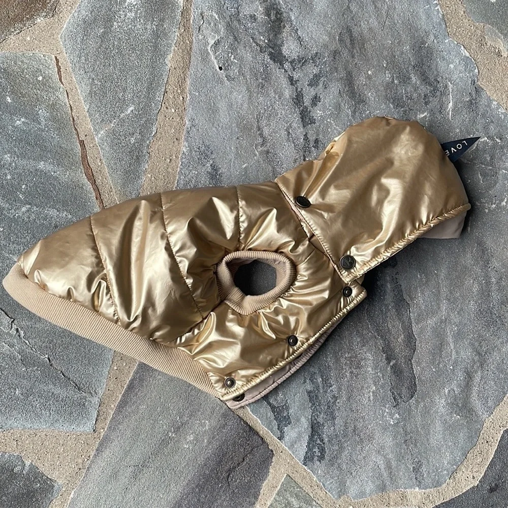 Pet Project LA - Found My Animal Puffer Coat With Removable Hood - Gold M